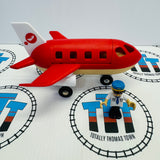 BRIO Red Airplane with Pilot Figure Wooden - Used