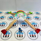 BRIO My First Railway Light Up Rainbow Set Complete 36002 Wooden - Used