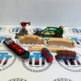 BRIO Cargo Harbour Set with Motorized Train Complete 33061 Wooden - Used