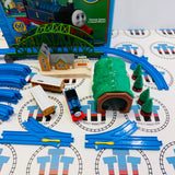 Steam Along Thomas Set with Steam Thomas (working with steam) Used in Box - TOMY