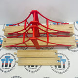 BRIO Sydney Double Bridge with Riser Blocks 33372 (Small Stain) Wooden - Used