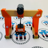 BRIO Gantry Crane with Cargo Car #1 (Damaged Wheels) 33732 Wooden - Used