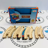 3.5" Curved Track #1 Vintage Clickity Clack 4 Pieces Wooden - Used in Box