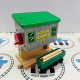 Chargeur de bûches de Sodor (Dessus peint) Tic-tac avec wagon à bois (2001) et 3 bûches (1 endommagée) #1 en bois - Occasion