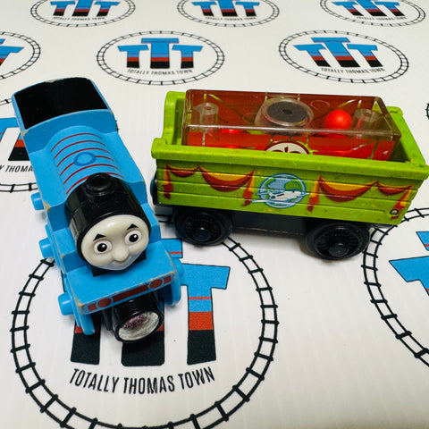 Busy Island Thomas and Animal Car with Apples (Thomas Wood Mattel) Wooden - Used