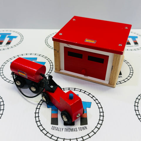 BRIO 33579 Vintage Fire Station Shed Only Missing Ladder - Used