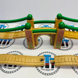 Suspension Bridge with Track Rare #1 Slightly Ripping Stickers Clickity Clack Wooden - Used