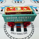 County Fair Car with Apple Cargo (Thomas Wood Unpainted Mattel) Good Condition Wooden - Used