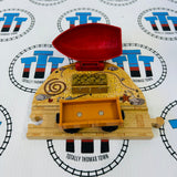 Pirate Ship with Track and Present Cargo Car with Treasure Chest Wooden - Used
