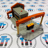Percy at the Dieselworks Set #2 (LIGHT ONLY NO SOUND/Missing Cargo Bin) Fair Condition Wooden Rare - Used
