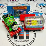 Percy (Missing #6) & Sodor Birthday Celebration Cars (2002) Low Water Very Good Condition with Character Card Used - Take Along