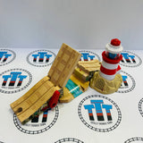 Lighthouse & Drawbridge with Lights and Sound #2 Marked Wooden - Used