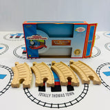3.5" Curved Track #2 Vintage Clickity Clack 4 Pieces Wooden - Used in Box