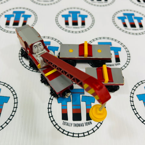 Rocky with Front and Back Car (TOMY) Fair Condition Chipping Paint Wooden - Used