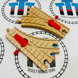 Lot de rails Clickity Clack 16,5 cm avec aiguillage (bouton rond 1997) - Marque Thomas