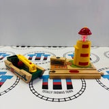BRIO Lighthouse and Boat 33677 with Light and Sound #1 Track Activator Not Working (See Notes) Wooden - Used