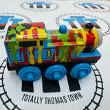 Paint Splattered Thomas (Mattel) Good Condition Wooden - Used