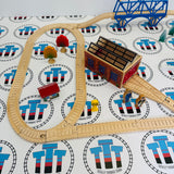 A Day at "The Works" Set #2 (No Trains or Playmat/Missing Signals/Chipped Bridge) Wooden - Used
