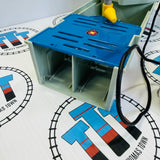 Harold’s Heliport Remote Control Portable Playset Lights and Sounds with 3 Cargo Pieces and Cargo Car #2 (Missing Door/Peeling Sticker) Used - Take Along