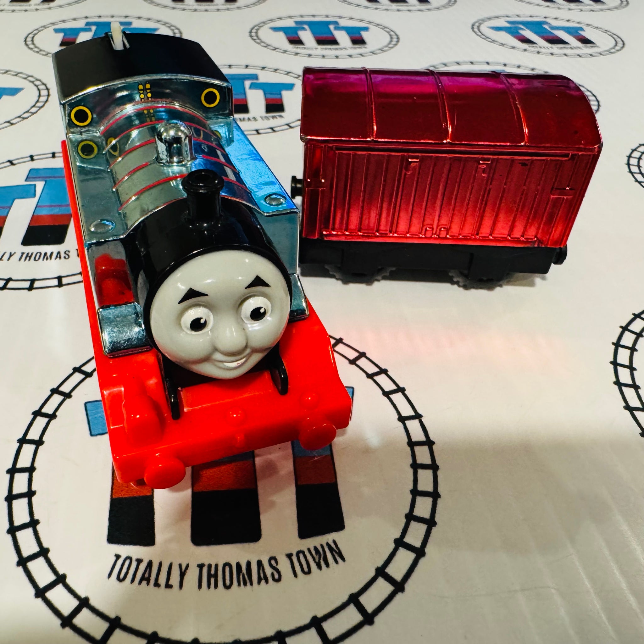 Celebration Metallic Thomas and Car (2013 Mattel) Used