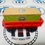 Cargo Car Red with Steam Works Cargo Car Wooden - Used