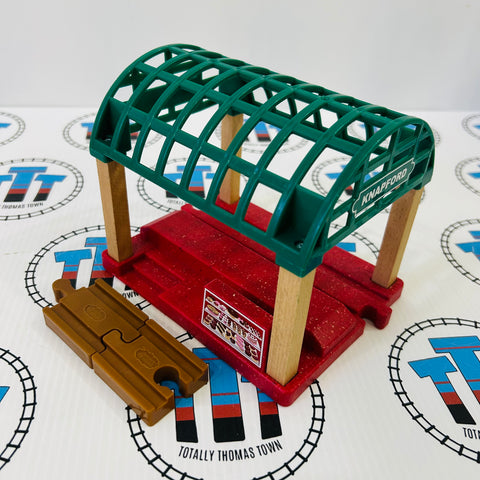 Knapford Station with Adapters (Thomas Wood Mattel) Newer Track Wooden - Used