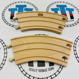 33398 Long Double Curved Track #1 Small Marks/Chips Used - BRIO
