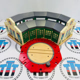 Tidmouth Sheds (Learning Curve) Roundhouse #3 Different Turntable Chipped Wall/Track Wooden - Used