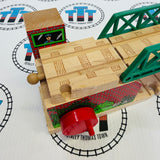 Lifting Bridge #10 Chipped No Roof/Signs (Stiff to Turn) Wooden - Used