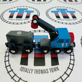 BRIO 33210 Blue Crane with Cargo Wooden - Used