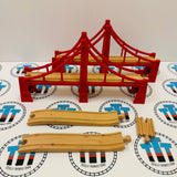 BRIO Double Suspension Bridge #1 Marked/Damaged 33683 Wooden - Used