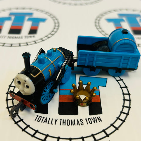 Blue Thomas as Stephen with Crown Pull Along Capsule Plarail