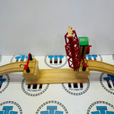 BRIO Lifting Bridge Green Roof 33757 with Track Used - Wooden