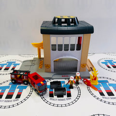 BRIO 33833 Fire Station Complete Wooden - Used