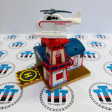 Harold's Heliport with Helipad Lights and Sound Noisy #2 Fair Condition Wooden - Used