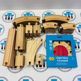 BIGJIGS Value Complete Expansion Track Pack with Eight Way Turntable 61 Pieces - New no/in Box