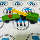 Breakdown Train & Flatbed (Learning Curve 1996) Rare Good Condition Wooden - Used