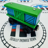 Box Car Green & Blue (Learning Curve 2003) Wooden - Used