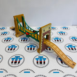 Collapsing Suspension Bridge #4 Chipped Plastic Base/Glued End Tracks Wooden - Used