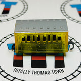 Clear Glitter Yellow Coach with White or Grey Roof NO FACE Pull Along Capsule Plarail - Used