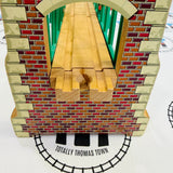 Collapsing Suspension Bridge #4 Chipped Plastic Base/Glued End Tracks Wooden - Used