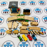 Thomas at the Zoo Set Complete with Trains #1 (Writing on Bottom/Fair Condition Character Cards) Some fish don’t spin properly Wooden Rare - Used