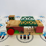 Lifting Bridge #10 Chipped No Roof/Signs (Stiff to Turn) Wooden - Used