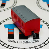 Red Narrow Gauge Coach Grey Roof NO FACE Pull Along Capsule Plarail - Used