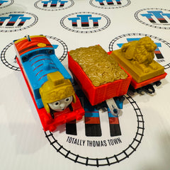Roman Thomas avec Wagon Cargo Rouge (2013 Mattel) Usagé - Trackmaster Revolution