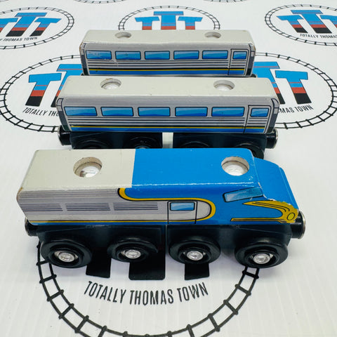 Train and Passenger Cars Melissa and Doug Brand Wooden - Used