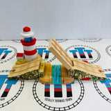 Phare et pont-levis avec lumières et son #5 (le son du pont ne s'active pas toujours) en bois - Occasion