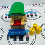 Arlesdale Barrel Loader (1998) with 3 Barrels (Corn, Flour, Molasses) #4 Fair Condition Ripping Stickers Wooden - Used
