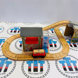 Jeu de pistes mélodiques musicales avec wagon de marchandises (pas de route) Courbe de roche marquée n°3 en bois - Occasion