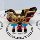 BRIO 33901 Pirate Ship with Sound #2 (Missing Sail/Front Mast/Brittle Fair Condition Figure) Wooden - Used